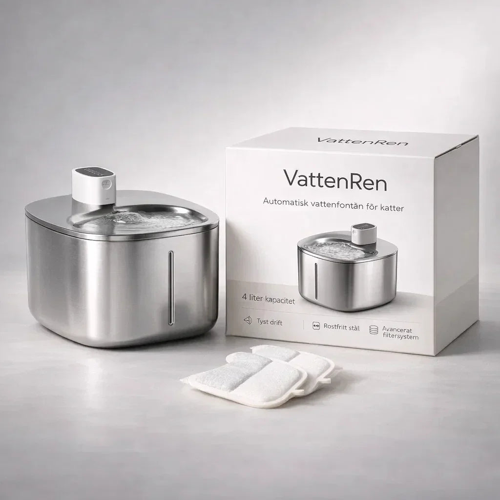 VattenRen – Filtrerat, rinnande vatten för en friskare katt
