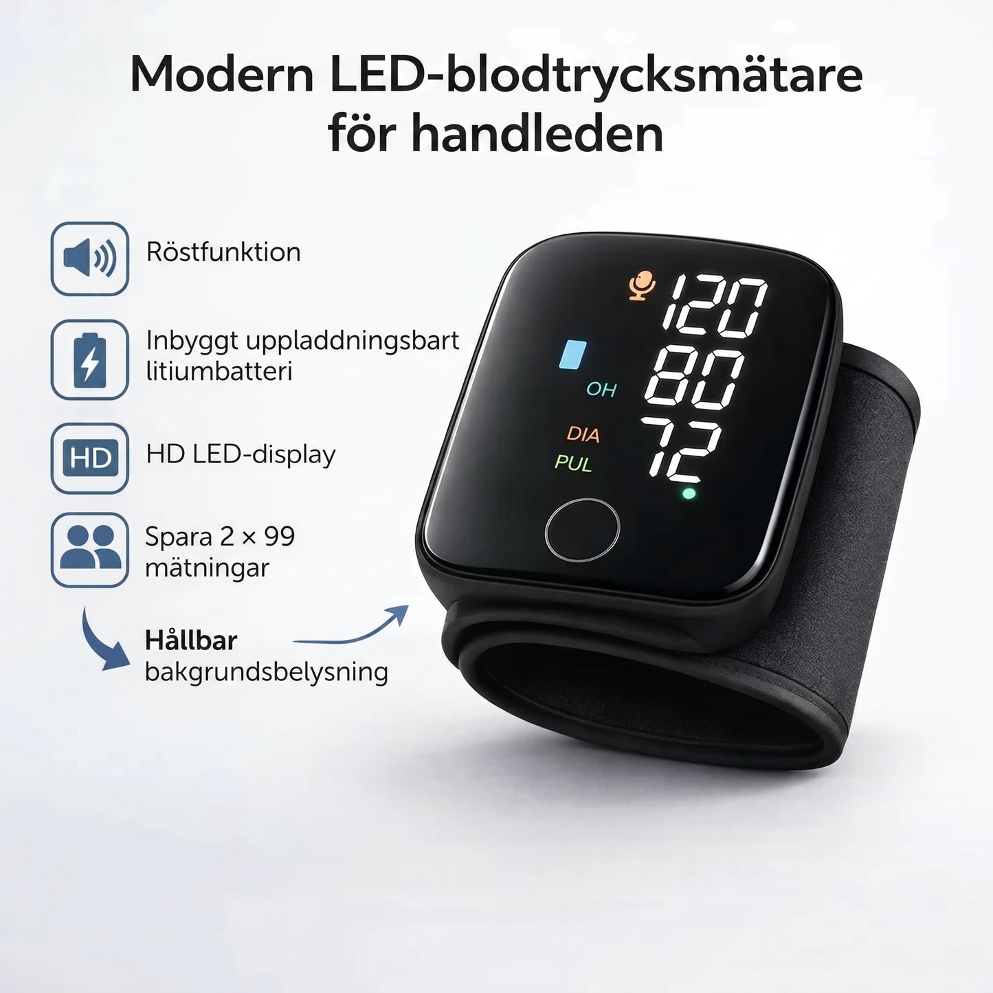 PulseCheck Pro – Mät ditt blodtryck tydligt och utan tvivel