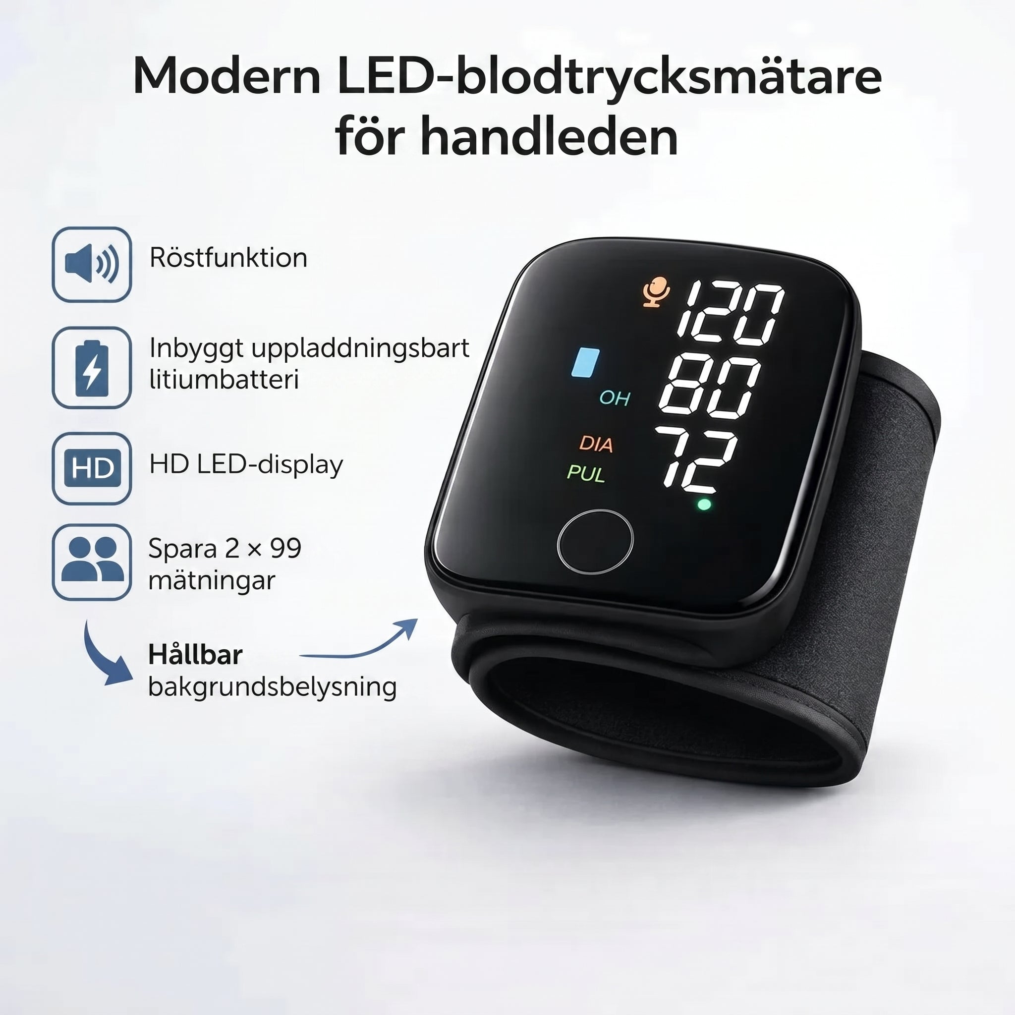 PulseCheck Pro – Mät ditt blodtryck tydligt och utan tvivel