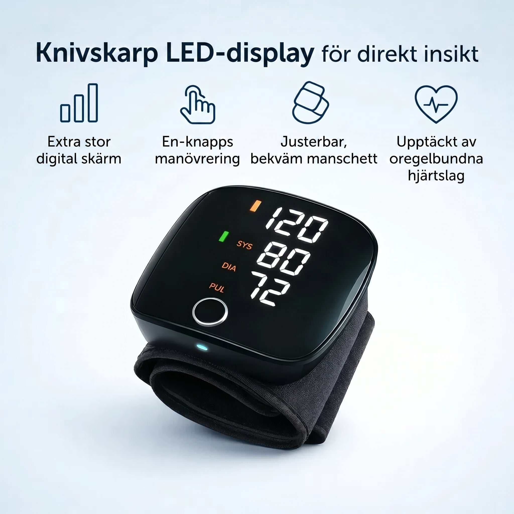 PulseCheck Pro – Mät ditt blodtryck tydligt och utan tvivel