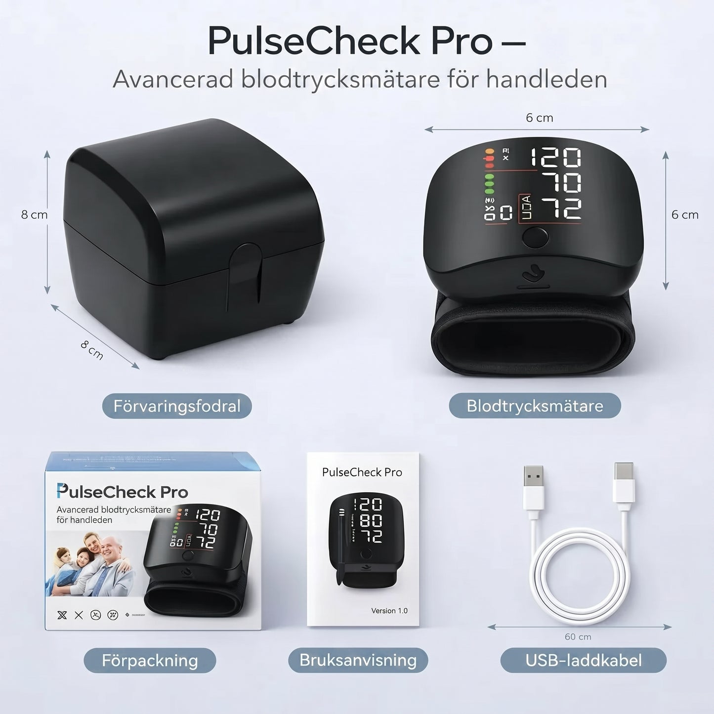 PulseCheck Pro – Mät ditt blodtryck tydligt och utan tvivel