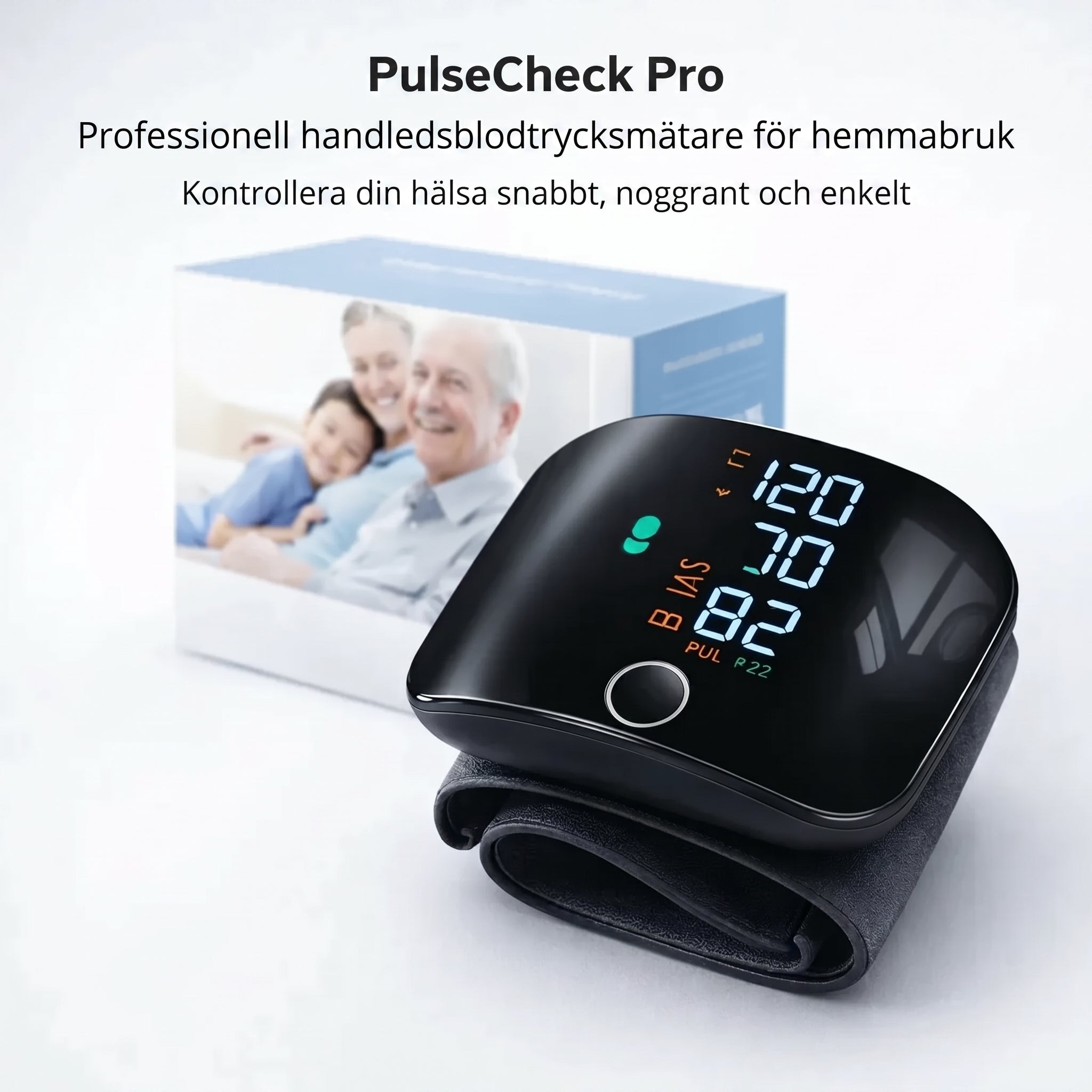 PulseCheck Pro – Mät ditt blodtryck tydligt och utan tvivel