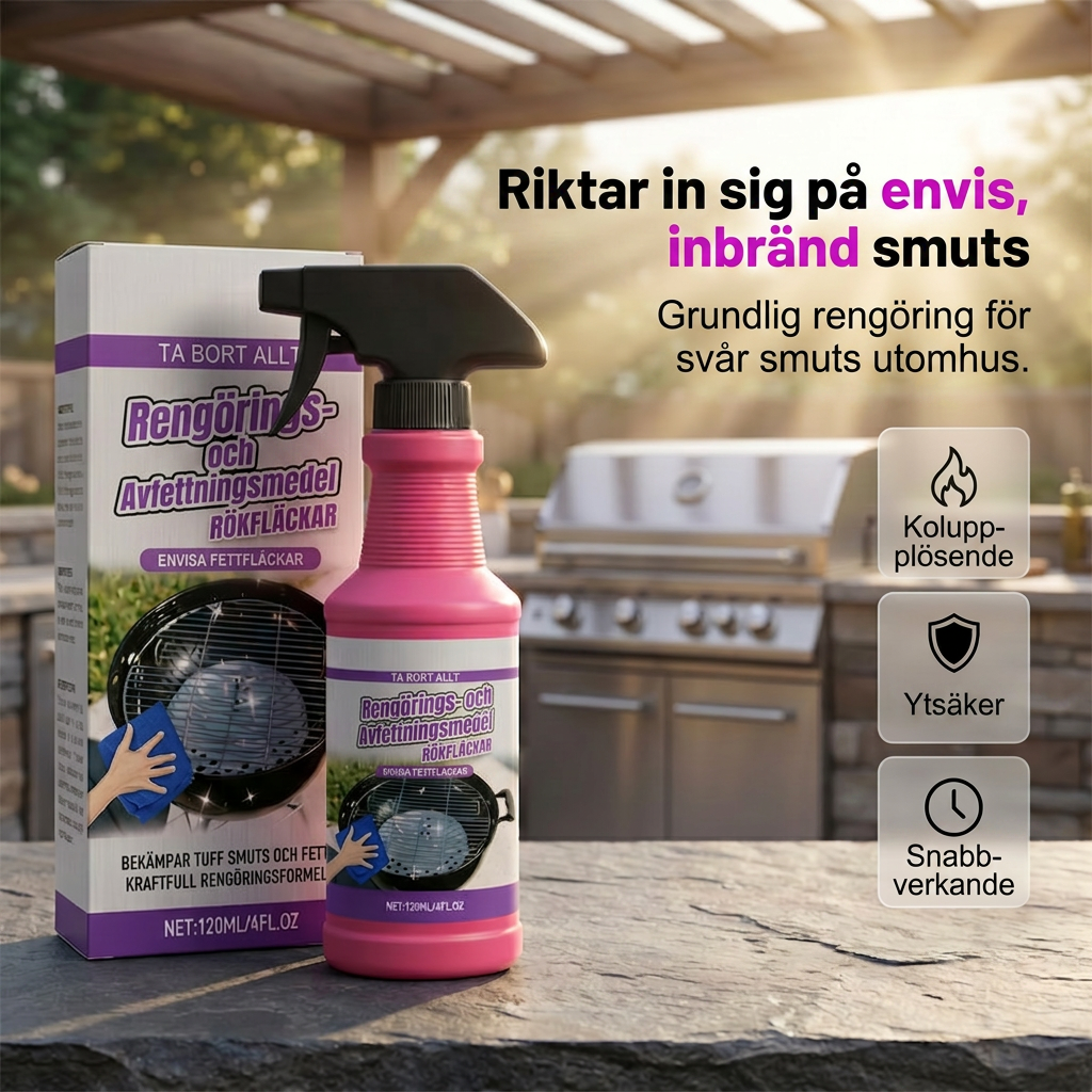Grillfräsch — Inbränt fett bort på minuter