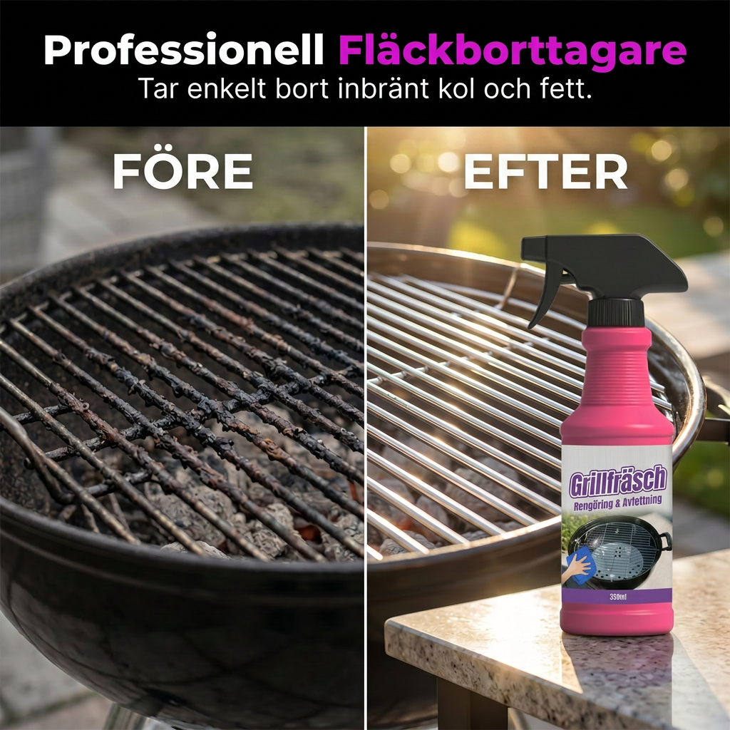 Grillfräsch — Inbränt fett bort på minuter