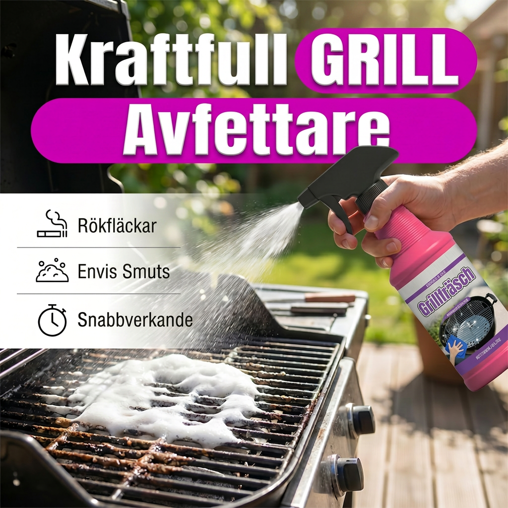 Grillfräsch — Inbränt fett bort på minuter