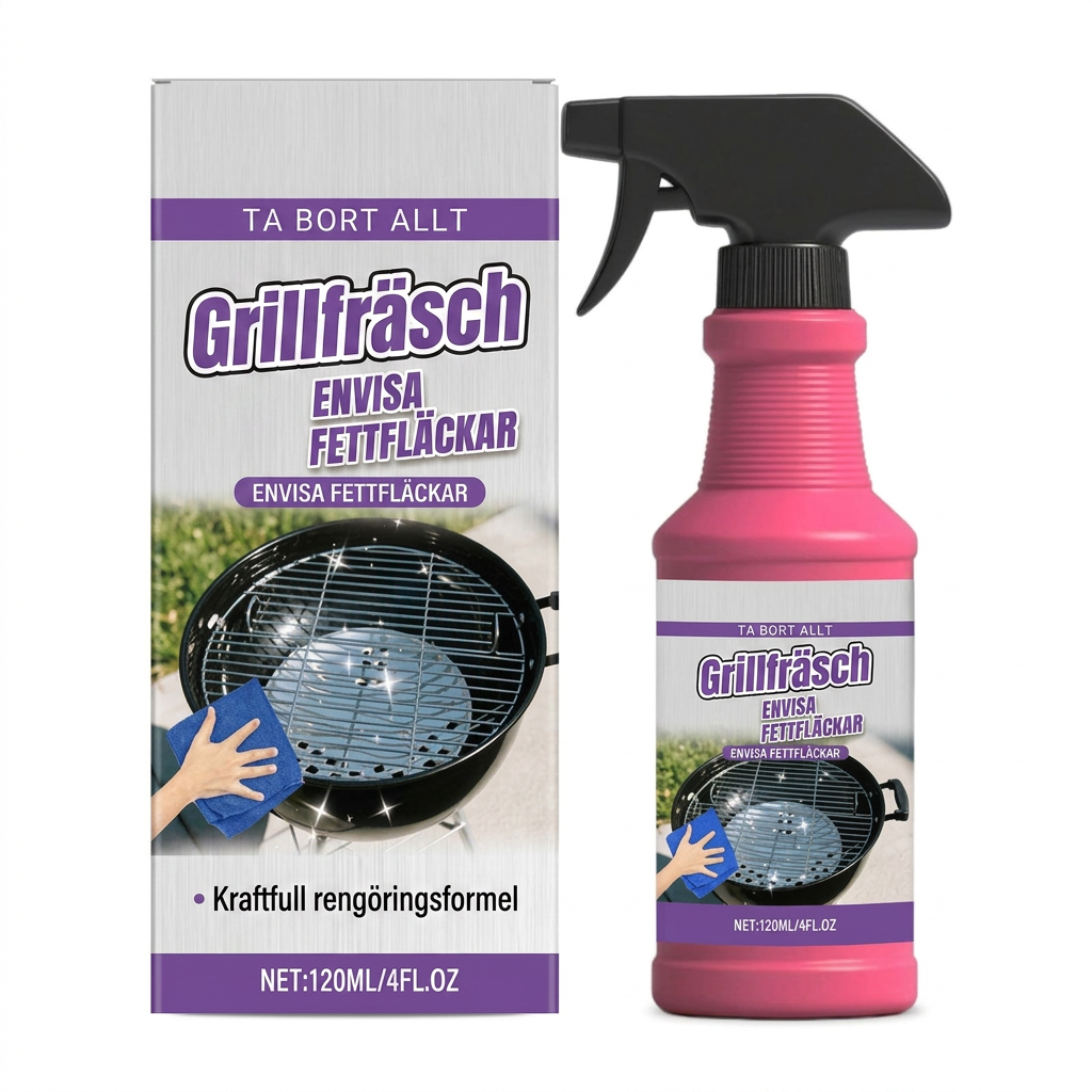 Grillfräsch — Inbränt fett bort på minuter